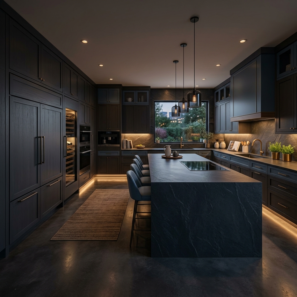 Luxury kitchen showroom showcasing premium refrigerators at Refrigerator City NJ